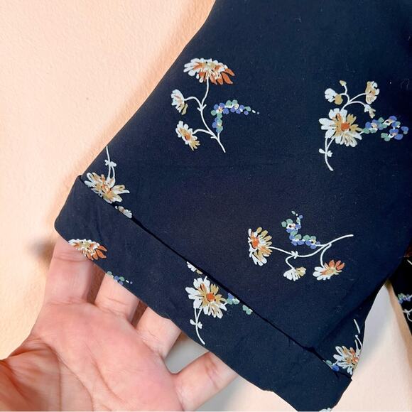 Madewell | Black Floral Romper Size Small - Picture 5 of 14